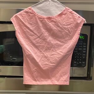 Casual Pink Short Sleeve Women's Top